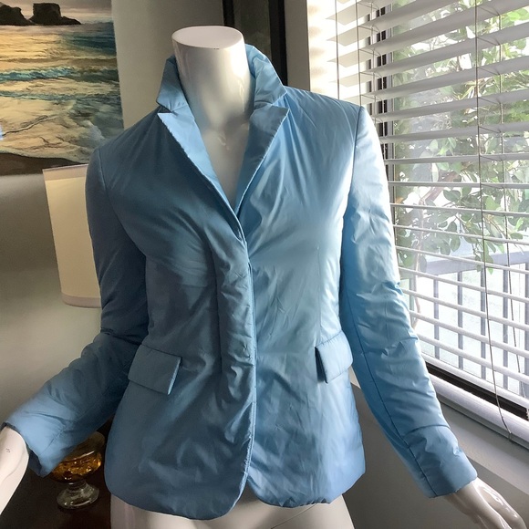 Theory Jackets & Blazers - Theory Light Blue Puffer Blazer